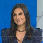 Dr. Heather Hirsch’s blue print v-neck dress on Today