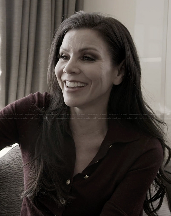 Heather’s burgundy sweater on The Real Housewives of Orange County