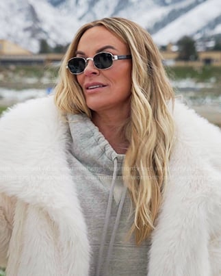 Heather’s silver frame sunglasses on The Real Housewives of Salt Lake City