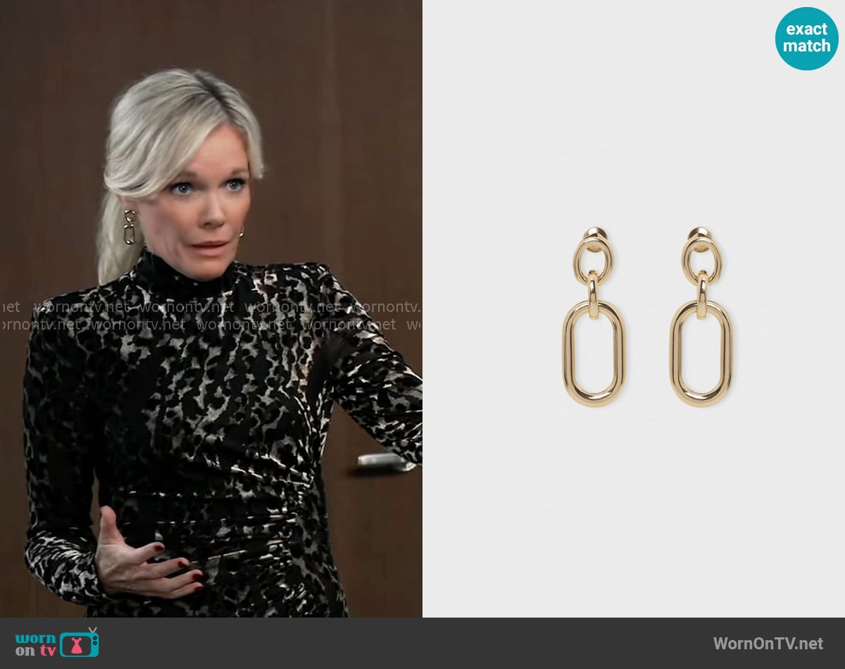 Hobbs Avery Earrings worn by Ava Jerome (Maura West) on General Hospital