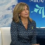 Hoda’s navy polka dot shirtdress on Today