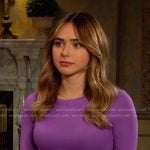 Holly’s purple long sleeve top and jeans on Days of our Lives