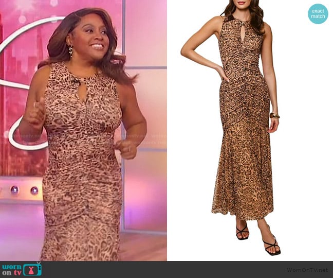 Hutch Julia Leopard-Print Maxi Dress worn by Sherri Shepherd on Sherri