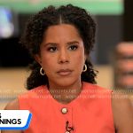 Adriana Diaz’s orange vest and pants set on CBS Mornings