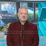 Jared Harris’s red suede jacket on Today