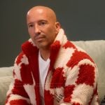 Jason’s red check sherpa jacket on Selling Sunset