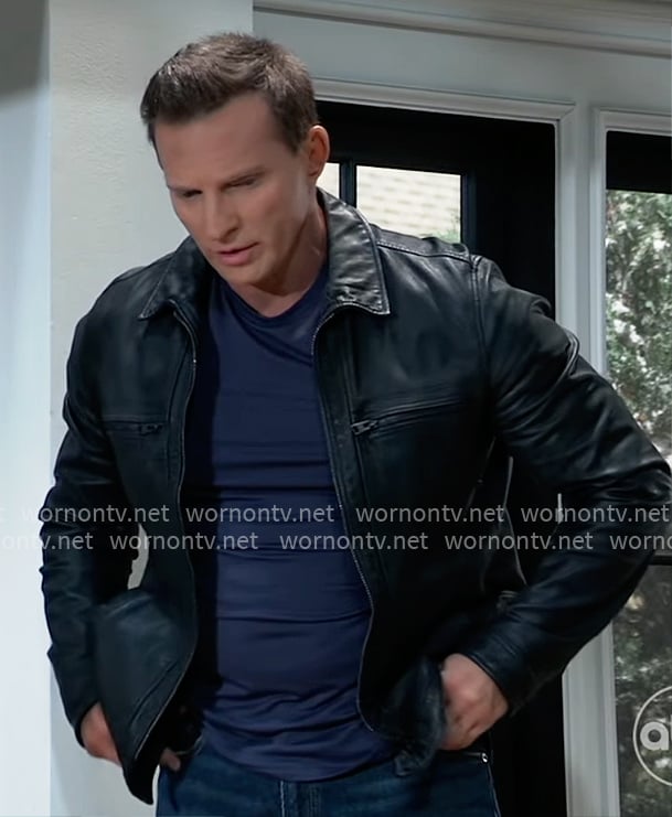 Jason’s black leather jacket on General Hospital