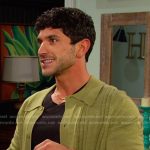 Javi’s green knit shirt on Days of our Lives