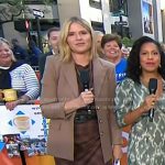 Jenna’s brown plaid dress and blazer on Today