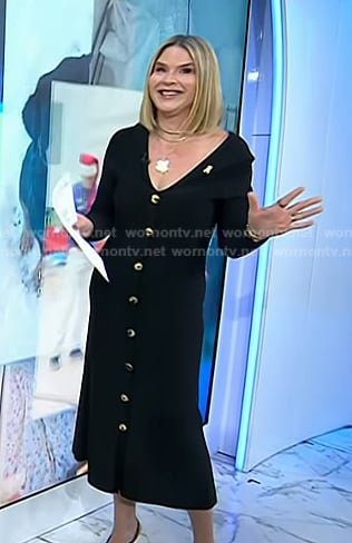 Jenna’s black button front dress on Today
