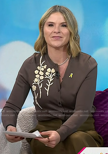 Jenna’s brown floral cardigan on Today