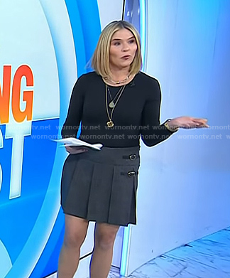 Jenna’s grey pleated mini skirt on Today