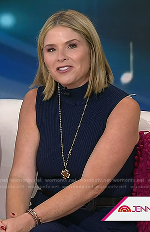 Jenna’s navy ribbed dress on Today