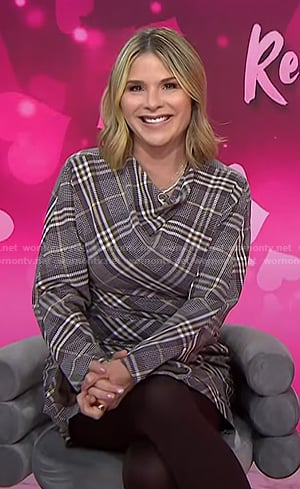 Jenna’s plaid mini dress and chain boots on Today