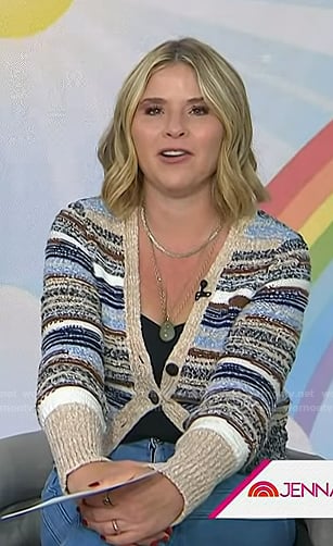 Jenna’s striped cardigan and jeans on Today