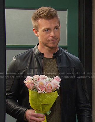 Jeremy’s black leather jacket on Days of our Lives