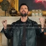 John’s zip jeans and leather shirt on Loot