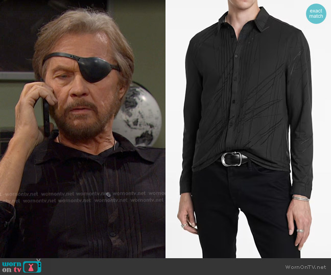 John Varvatos Phenix Shirt worn by Steve (Stephen Nichols) on Days of our Lives