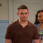 Johnny’s brown polo on Days of our Lives