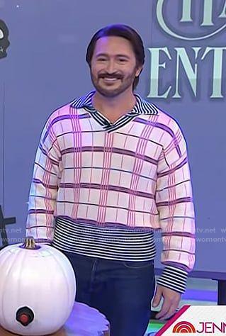 Jove Meyer’s plaid and stripe shirt on Today