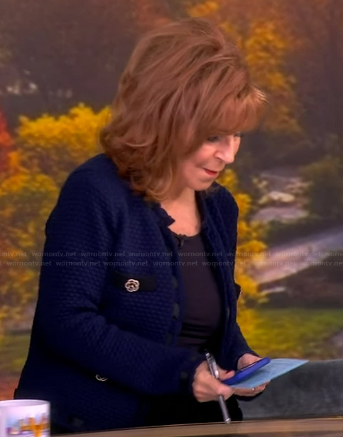 Joy’s blue tweed jacket on The View