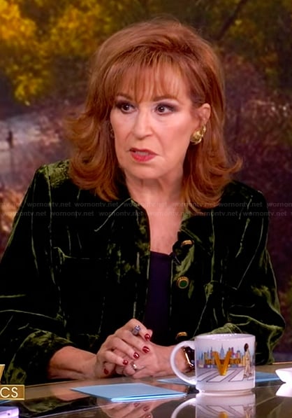Joy’s green velvet jacket on The View