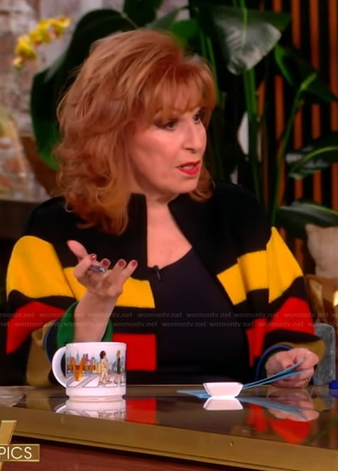 Joy’s striped jacket on The View