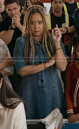 Karen’s denim dress on 9-1-1