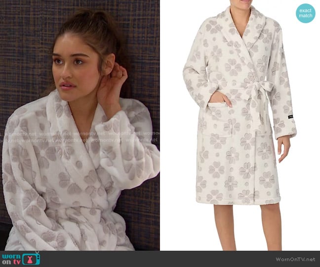 Kate Spade Long Sleeve Wrap Robe worn by Arianna Horton (Marissa Reyes) on Days of our Lives