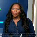Kay’s corset denim dress on NBC News Daily