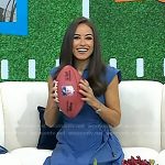Kaylee’s blue pleated wrap dress on Today