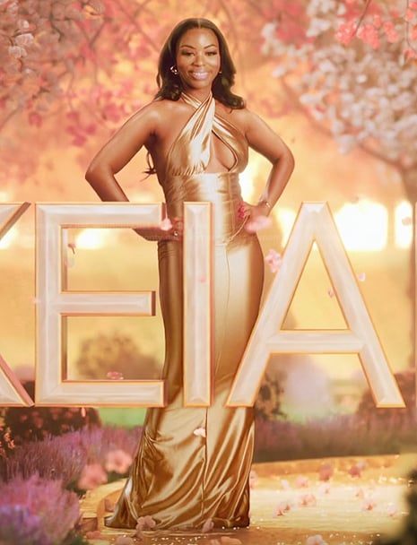 Keiarna’s metallic halter dress on The Real Housewives of Potomac