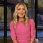 Kelly’s pink sheath dress on Live with Kelly and Mark
