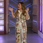 Kelly’s fruit print shirt and pants on The Kelly Clarkson Show