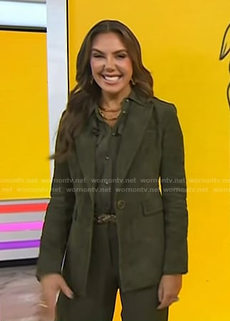 Kendra Scott’s green suede blazer on Today