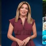 Kit’s burgundy mini dress on Access Hollywood