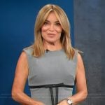 Kit’s gray bow front mini dress on Access Hollywood