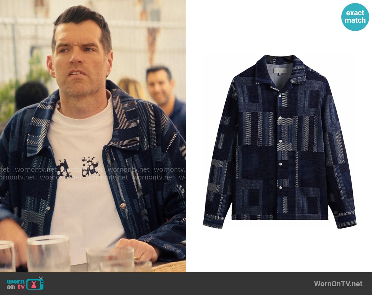 Kith Geometric Knit Cohen Shirt worn by Sasha Roklov (Timothy Simons) on Nobody Wants This