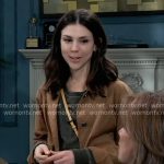 Kristina’s tan brown jacket on General Hospital