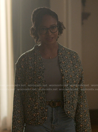 Kristin’s floral quilted jacket on Reasonable Doubt