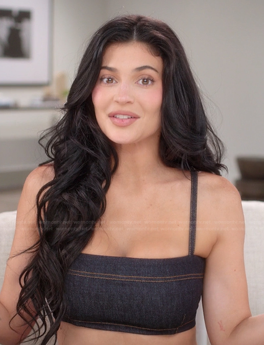 Kylie’s confessional denim crop top on The Kardashians
