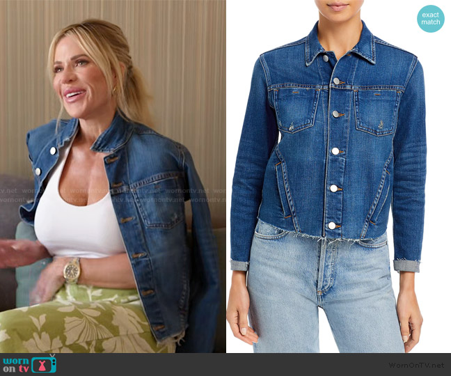 L'Agence Janelle Denim Jacket worn by Jennifer Pedranti on The Real Housewives of Orange County