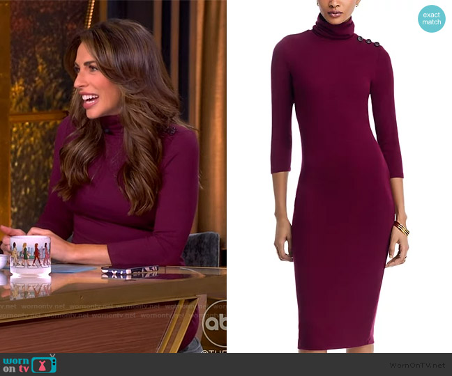 L'Agence Voletta Three Quarter Sleeve Turtleneck Dress worn by Alyssa Farah Griffin on The View