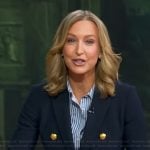 Lara’s navy double breasted blazer on Good Morning America