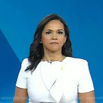 Laura’s white tie neck top on Today