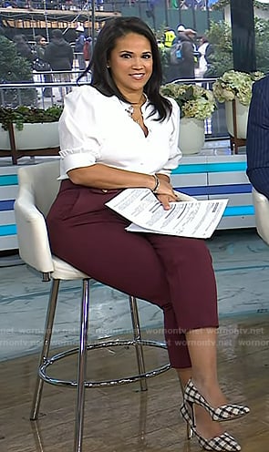 Laura’s plaid heel pumps on Today
