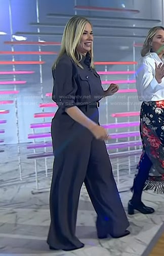 Leanne Morgan’s dark grey jumpsuit on Today