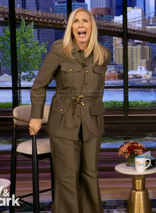 Leanne Morgan’s utility jacket and pants on Live with Kelly and Mark