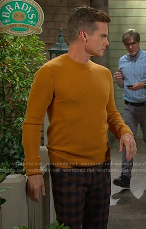 Leo’s plaid pants on Days of our Lives