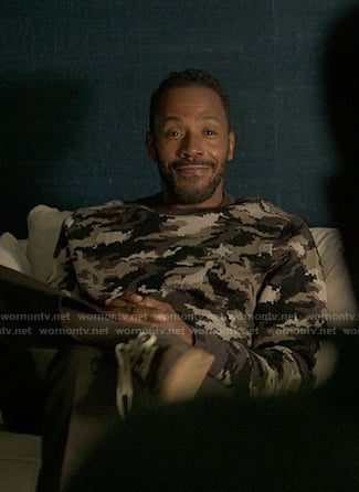 Lewin’s camo sweater on Reasonable Doubt